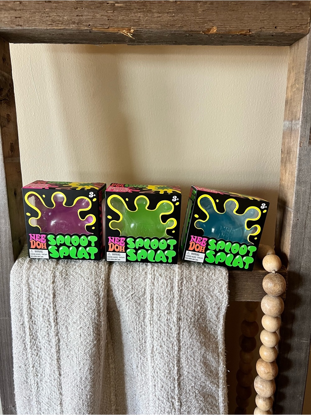 Nee Doh Sploot Splat Stress Ball Trio - Purple, Green, Blue new in box